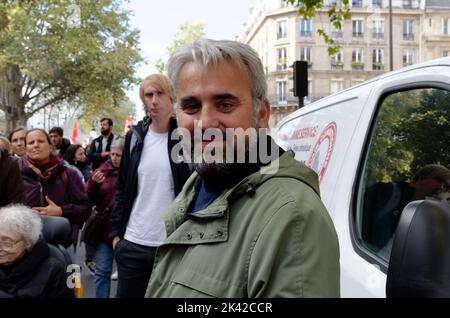 la manifestation interprofessionnelle fait le plein à Paris, les augmentations salariales faisientes parties des principes revendcations Banque D'Images