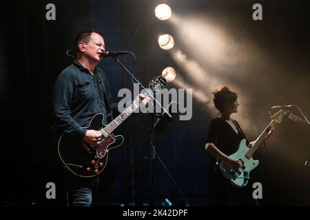 Cadeau de mariage jouer le Far Out Stage The Green Man Festival 2019 à Glanusk Park dans les Brecon Beacons, pays de Galles. Photo : Rob Watkins, Banque D'Images