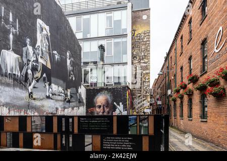 Fresque « del of Belfast - Dance by Candlelight », Hill Street, Belfast, Irlande du Nord, Royaume-Uni Banque D'Images