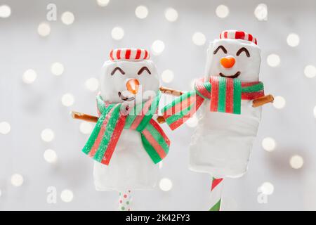 Bonbons bonshommes de neige pour Noël Banque D'Images