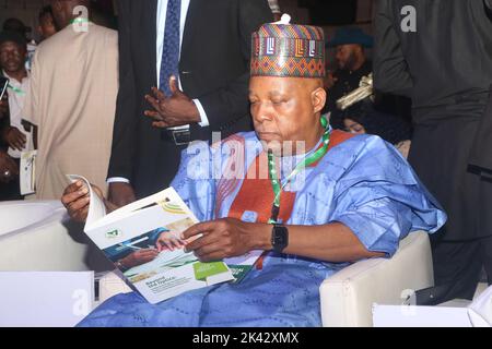 Vice-candidat à la présidence du sénateur Kashim Shettima, Congrès tous progressistes (APC). Nigéria. Banque D'Images