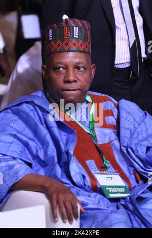 Vice-candidat à la présidence du sénateur Kashim Shettima, Congrès tous progressistes (APC). Nigéria. Banque D'Images