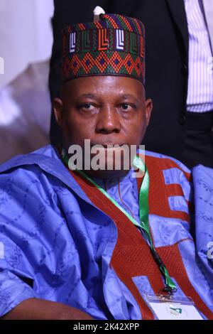 Vice-candidat à la présidence du sénateur Kashim Shettima, Congrès tous progressistes (APC). Nigéria. Banque D'Images