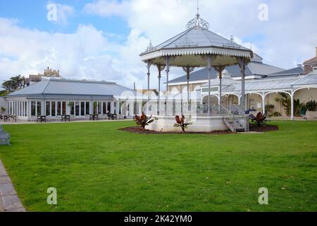 Bandstand et le Pavillon de la princesse, Falmouth, Cornwall Banque D'Images