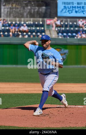 25 septembre 2022: Lanceur de Kansas City Max Castillo (60) lance un terrain pendant le match avec les Mariners de Seattle et les Royals de Kansas City qui se sont tenus au stade Kauffman dans le Missouri de kansas City David Seelig/Cal Sport Medi Banque D'Images