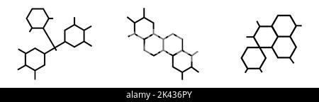 Ensemble de molécules et structure de la substance sur fond blanc. Illustration vectorielle Illustration de Vecteur