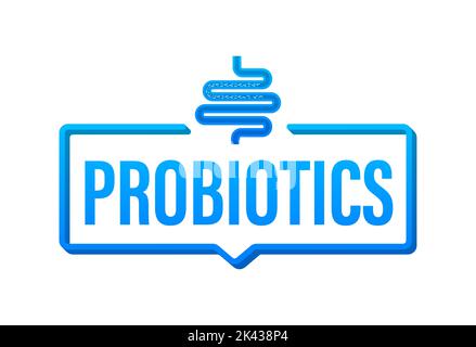 Bactéries probiotiques. Lactobacillus, alimentation saine. Illustration vectorielle. Illustration de Vecteur