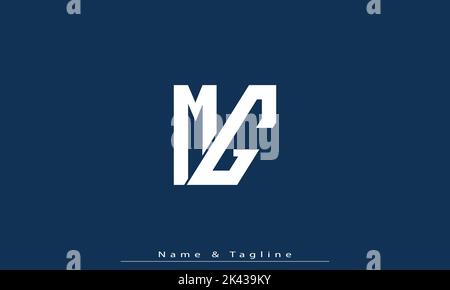 Lettres de l'alphabet initiales Monogram logo MG , GM Illustration de Vecteur