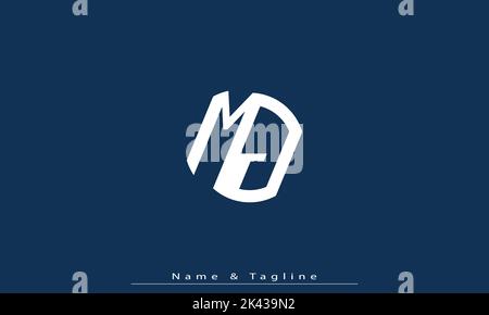 Lettres de l'alphabet initiales Monogram logo MJ , JM Illustration de Vecteur