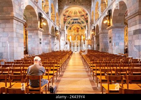 Vue intérieure de la cathédrale de Viborg au Danemark Banque D'Images