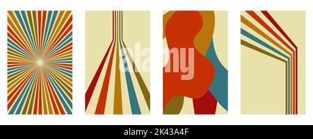 Affiche d'horlogerie arrière-plan rétro tourbillon. Imprimé psychédélique. Arrière-plan vintage Illustration de Vecteur