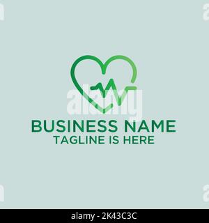 Amour hart soins de santé logo médical design pharmacie vecteur fichier EPS modifiable Illustration de Vecteur