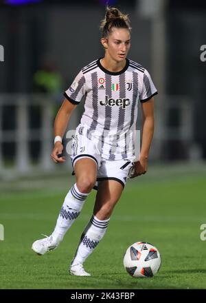 Alessandria, Italie, 28th septembre 2022. Martina Lenzini de Juventus lors de la deuxième manche de la Ligue des champions des femmes de l'UEFA, deuxième match au Stadio Giuseppe Moccagatta - Alessandria, Turin. Le crédit photo devrait se lire: Jonathan Moscrop / Sportimage Banque D'Images