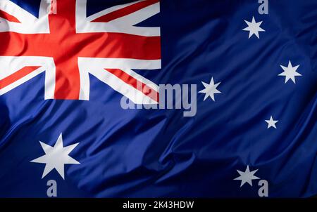 Image de gros plan du drapeau national de l'australie Banque D'Images