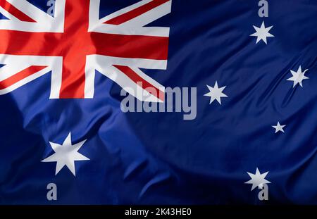 Image de gros plan du drapeau national de l'australie Banque D'Images