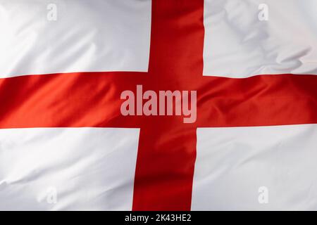 Image de gros plan du drapeau national de l'angleterre froissé Banque D'Images
