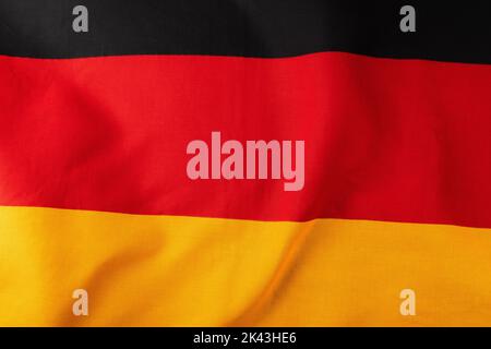Image de gros plan du drapeau national de l'allemagne froissé Banque D'Images