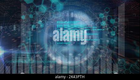 Image du traitement des données sur le réseau de connexions Banque D'Images Image du traitement des données sur le réseau de connexions Banque D'Images