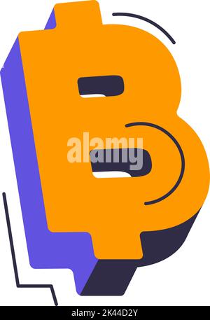 Monnaie numérique, bitcoin, panneaux d'argent virtuel Illustration de Vecteur