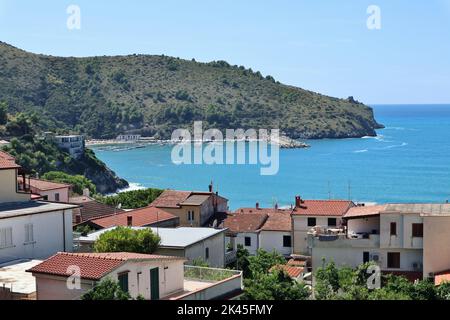 Palinuro - Promontorio di Capo Palinuro dal borgo Banque D'Images