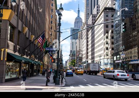 New york, Etats-Unis - 16 mai 2019: Très grande rue dans la ville de New York, Etats-Unis Banque D'Images