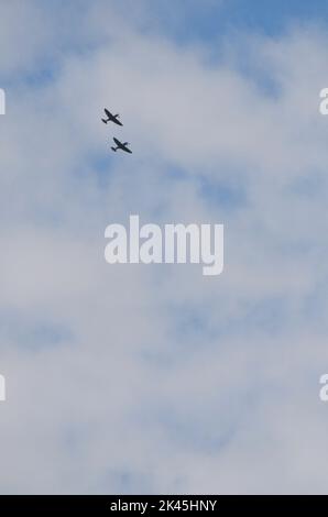 deux avions de chasse supermarine spitfire de la guerre mondiale 2 Banque D'Images