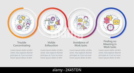 Modèle d'infographie sur les signes de rupture de la boucle de l'employé Illustration de Vecteur