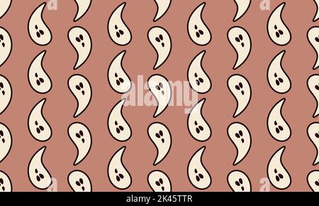 Motif transparent avec fantômes. Papier peint avec monstres effrayants fantômes. Répéter l'impression de l'arrière-plan. Motif Halloween. Illustration de Vecteur