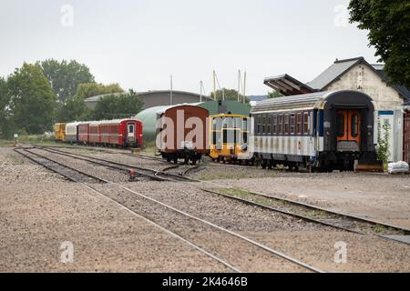 Matériel roulant du chemin de fer patrimonial de la Baie de somme. Banque D'Images