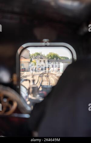 Locomotives à vapeur dans la gare de Noyelles-sur-Mer Banque D'Images