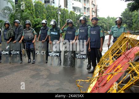 Dhaka, Bangladesh - July16, 2007: La maison de l'ancien Premier ministre Sheikh Hasina a été entourée par la police lorsqu'elle a été arrêtée de sa maison à Dhanmon Banque D'Images