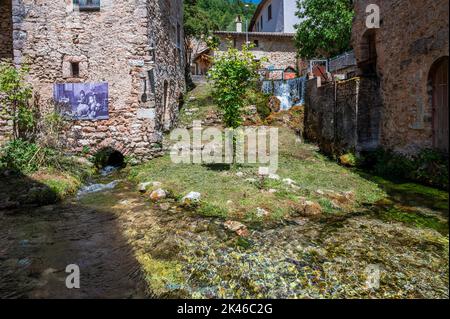 Rasiglia. Petit village des sources. Ombrie Banque D'Images