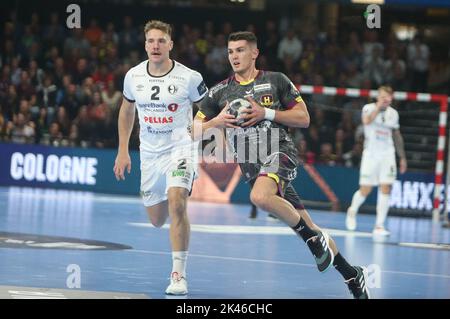 AYMERIC MINNE de HBC Nantes lors du match de handball de la Ligue des champions de l'EHF entre HBC Nantes et Elverum Handball sur 29 septembre 2022 à l'arène H de Nantes, France. Photo de Laurent Lairys/ABACAPRESS.COM Banque D'Images