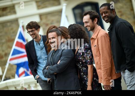 Dinard, France. 30th septembre 2022. Festival du jury, Jose Garcia, Jose Garcia, Alice Pol, Adrian Lester, Hugo Gelin, Sofia Essaidi, George Blagden, Oulaya Amamra au Festival du film britannique de 33rd sur 30 septembre 2022 à Dinard, France. Photo de Franck Castel/ABACAPRESS.COM crédit: Abaca Press/Alay Live News Banque D'Images