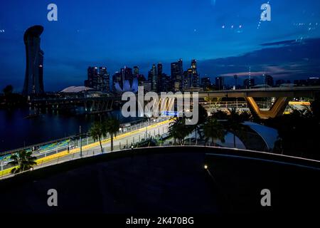 Marina Bay, Singapour, 30th septembre 2022, entraînement, partie 17 du championnat de Formule 1 2022. Crédit : Michael Potts/Alay Live News Banque D'Images