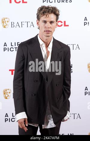 Austin Butler assistant à l'événement A Life in Pictures de Baz Luhrmann à BAFTA, à Piccadilly, Londres. Date de la photo: Vendredi 30 septembre 2022. Banque D'Images