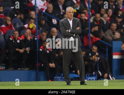 Paris, France, le 27th septembre 2022. L'autocar Tite Head du Brésil regarde pendant le match international amical au Parc des Princes, Paris. Le crédit photo devrait se lire: Jonathan Moscrop / Sportimage Banque D'Images