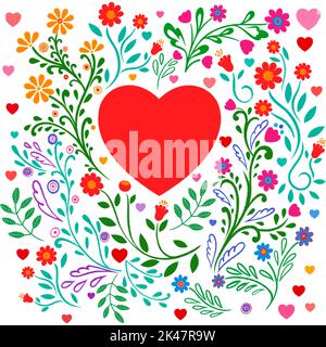 Icônes coeurs, ensemble de coeurs fond sans couture motif, idéal pour les fêtes, les fêtes, les mariages et les jours de Saint-Valentin Banque D'Images