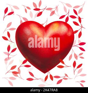 Icônes coeurs, ensemble de coeurs fond sans couture motif, idéal pour les fêtes, les fêtes, les mariages et les jours de Saint-Valentin Banque D'Images