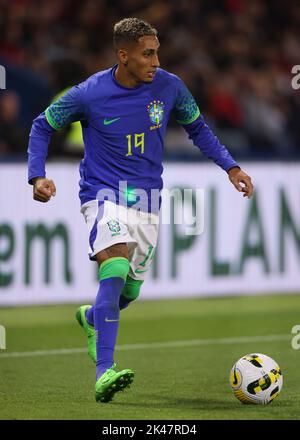 Paris, France, le 27th septembre 2022. Raphinha du Brésil lors du match international amical au Parc des Princes, Paris. Le crédit photo devrait se lire: Jonathan Moscrop / Sportimage Banque D'Images