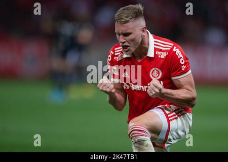 Alemão do Internacional durante a partida entre Internacional e Red Bull Bragantino, pela 28ª rodada do Campeonato Brasileiro série A 2022, no Estádio Beira-Rio, nesta quarta-feira 28. Banque D'Images