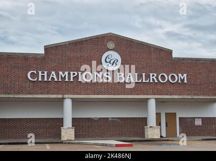 Houston, Texas États-Unis 12-03-2021: Bâtiment extérieur de la salle de bal Champions à Houston, Texas. Installations locales pour mariages, événements professionnels et d'entreprise. Banque D'Images