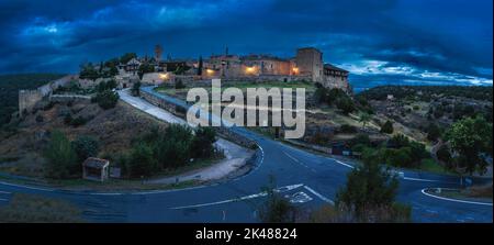 Vue panoramique de Pedraza. Province de Ségovie. Castilla y Leon. Espagne Banque D'Images