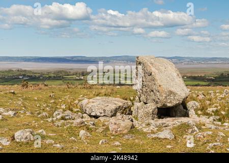 Arthur's Stone (chambre funéraire néolithique - 2500 avant J.-C.), Cefn Bryn, Péninsule de Gower, Swansea, Pays de Galles, Royaume-Uni Banque D'Images