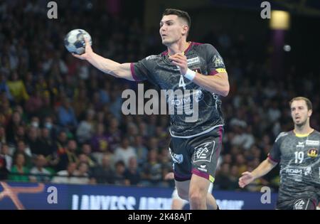 Aymeric Minne de HBC Nantes lors du match de handball de la Ligue des champions de l'EHF entre HBC Nantes et Elverum Handball sur 29 septembre 2022 à l'arène H de Nantes, France - photo Laurent Lairys / DPPI Banque D'Images