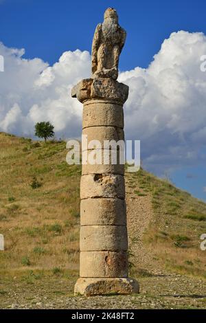 Karakus Tumulus est une ancienne colonie située dans Adiyaman. Banque D'Images