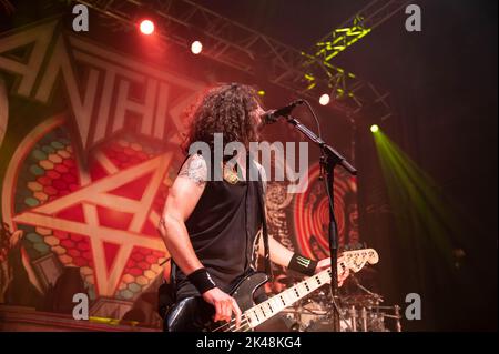 Glasgow, Royaume-Uni. 30th septembre 2022. Anthrax - O2 Academy Glasgow 30th septembre 2022 crédit : Glasgow Green à l'heure d'hiver/Alamy Live News Banque D'Images