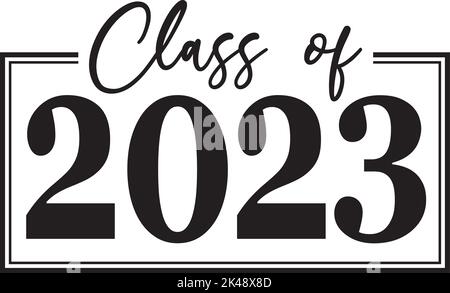 classe de 2023 boîte bw Illustration de Vecteur