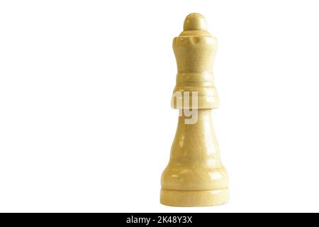 Pièce d'échecs isolée en blanc Banque D'Images