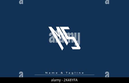 Lettres de l'alphabet initiales Monogram logo MS , SM Illustration de Vecteur
